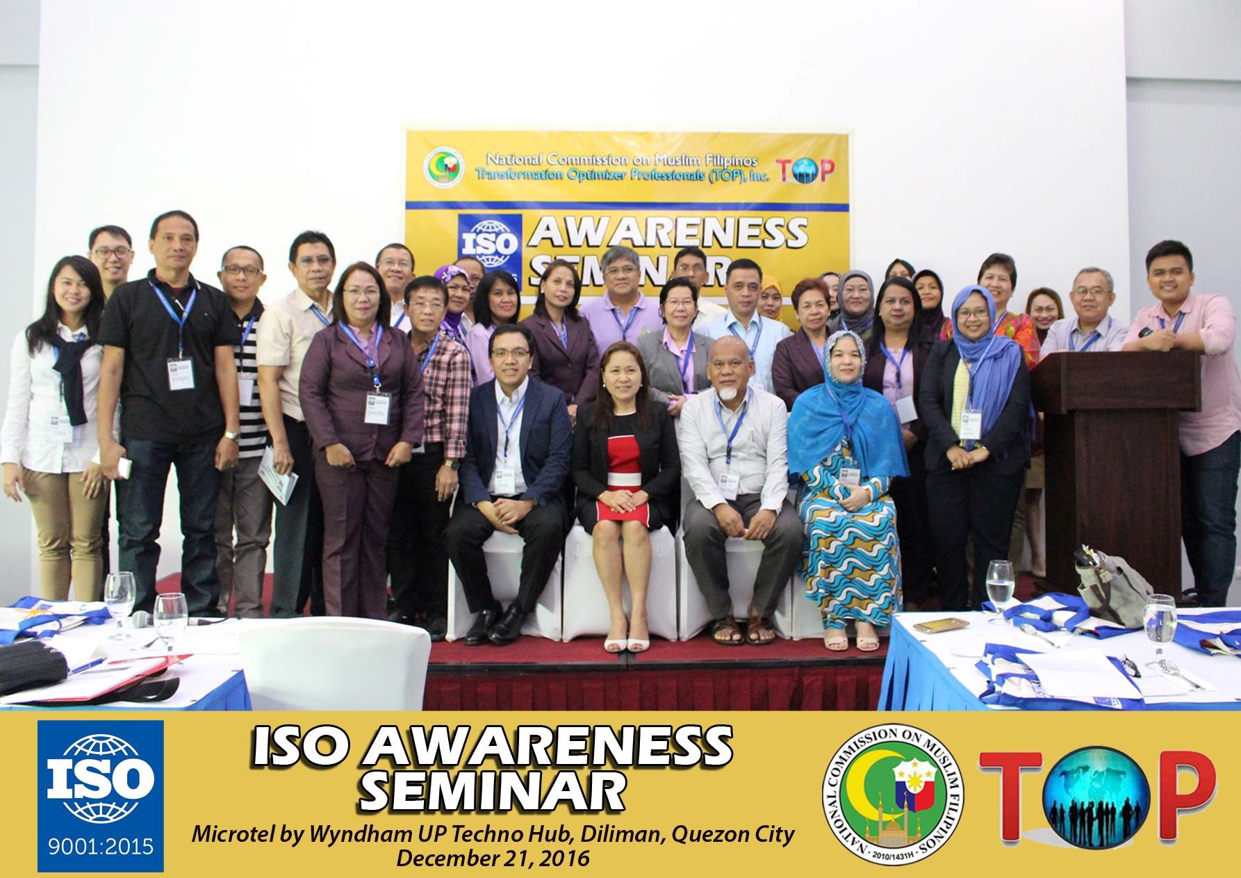 A photo op of the participants of ISO Seminar